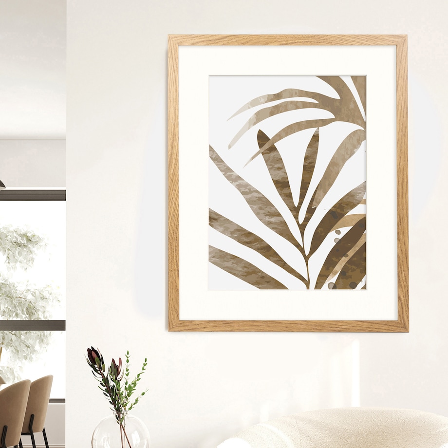 Ramka na zdjęcia z passe partout ramka 40x50 cm z okienkiem passe partout na zdjęcie 30x40 cm kolor dębowy FRAMAI