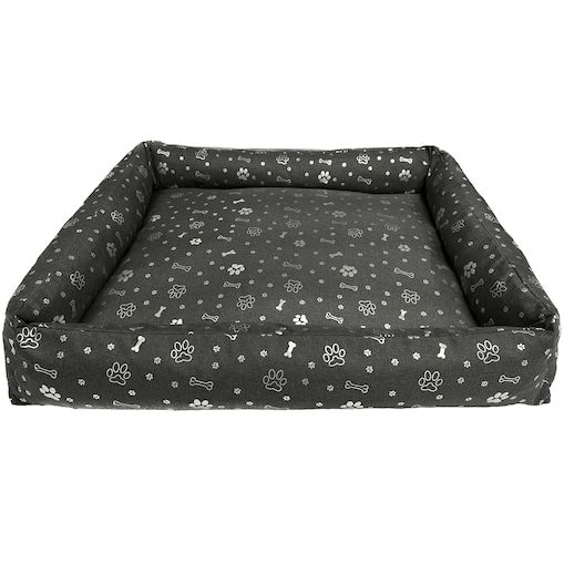 Legowisko Dla Psa Kanapa Posłanie 75X65 Cm Wodoodporne Poduszki Pikowane Kość Srebrna