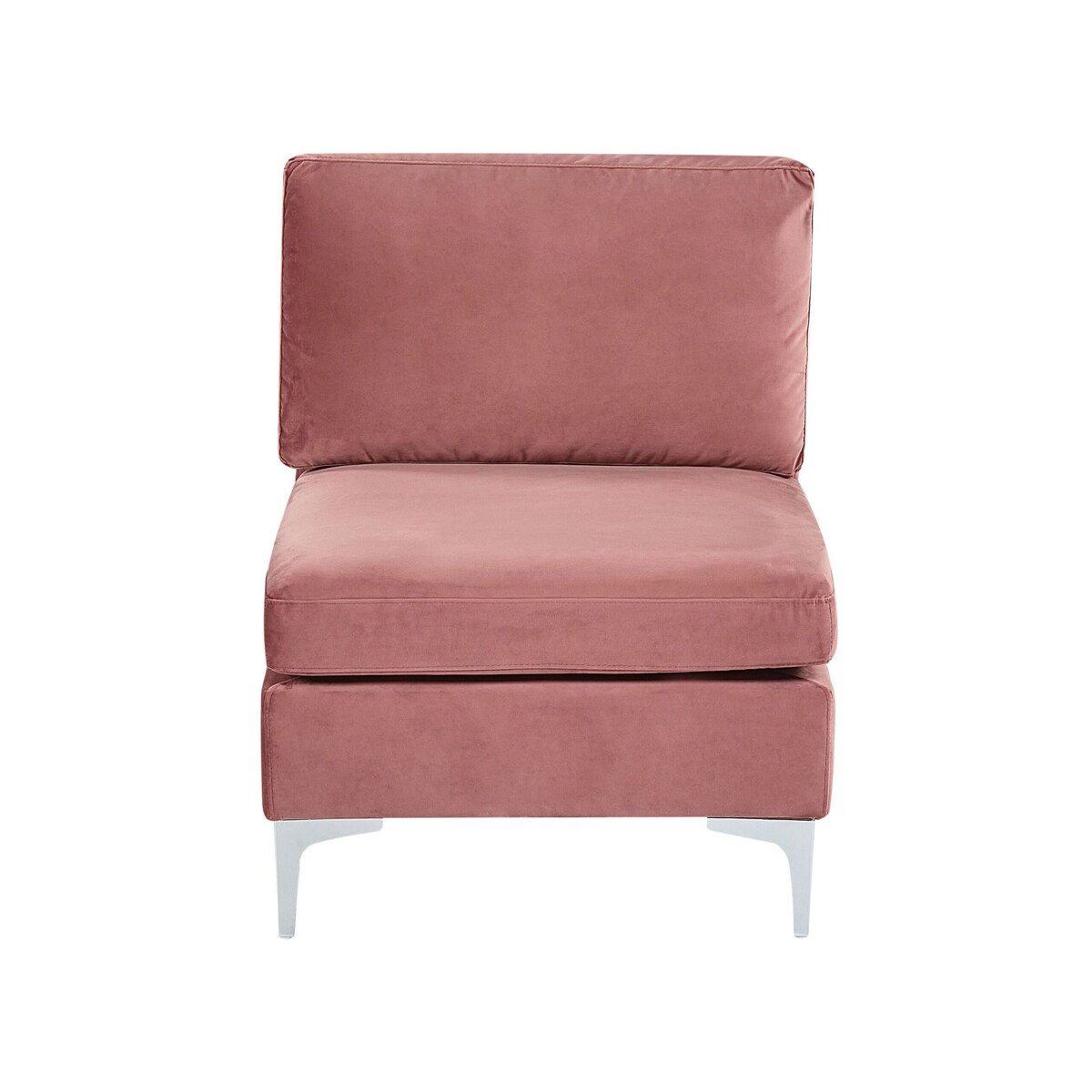 Sofa modułowa EVJA Welur Różowy z otomaną dla 3 osób