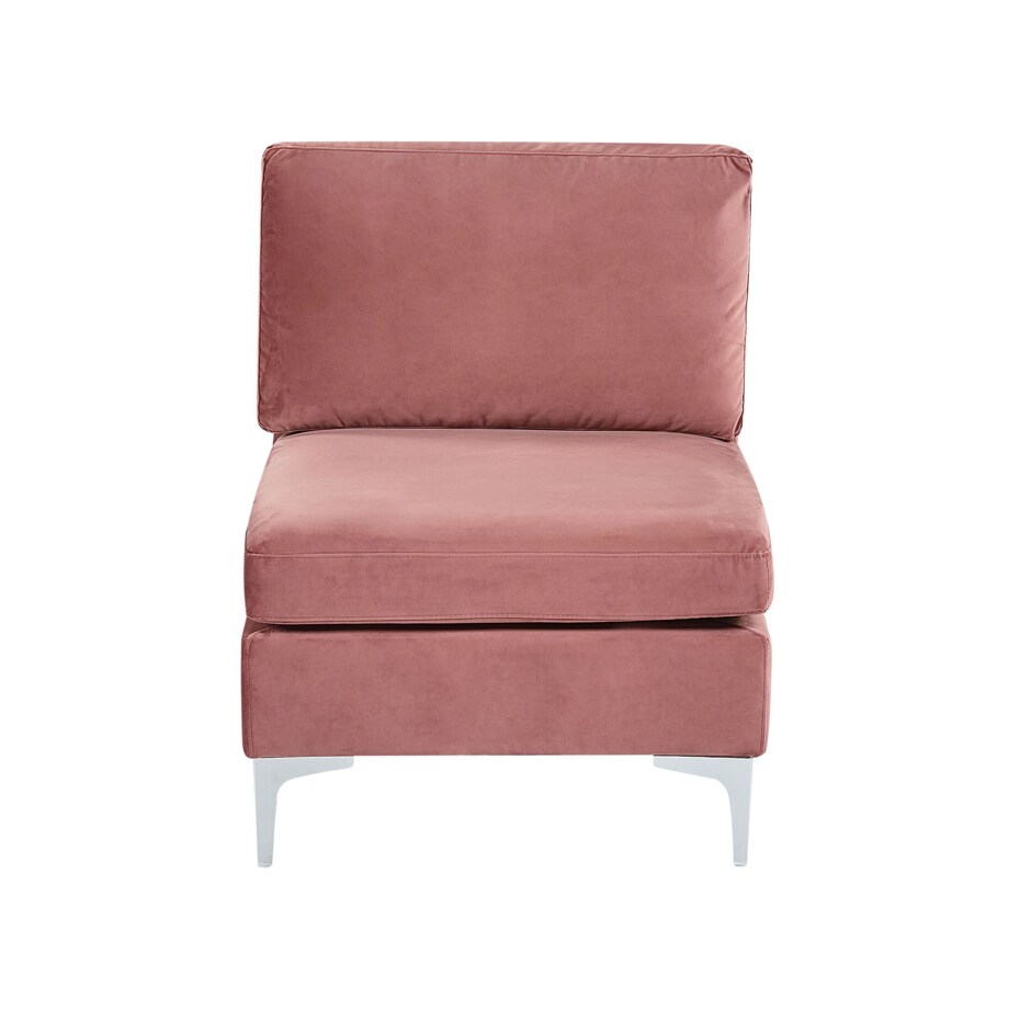 Sofa modułowa EVJA Welur Różowy z otomaną dla 3 osób