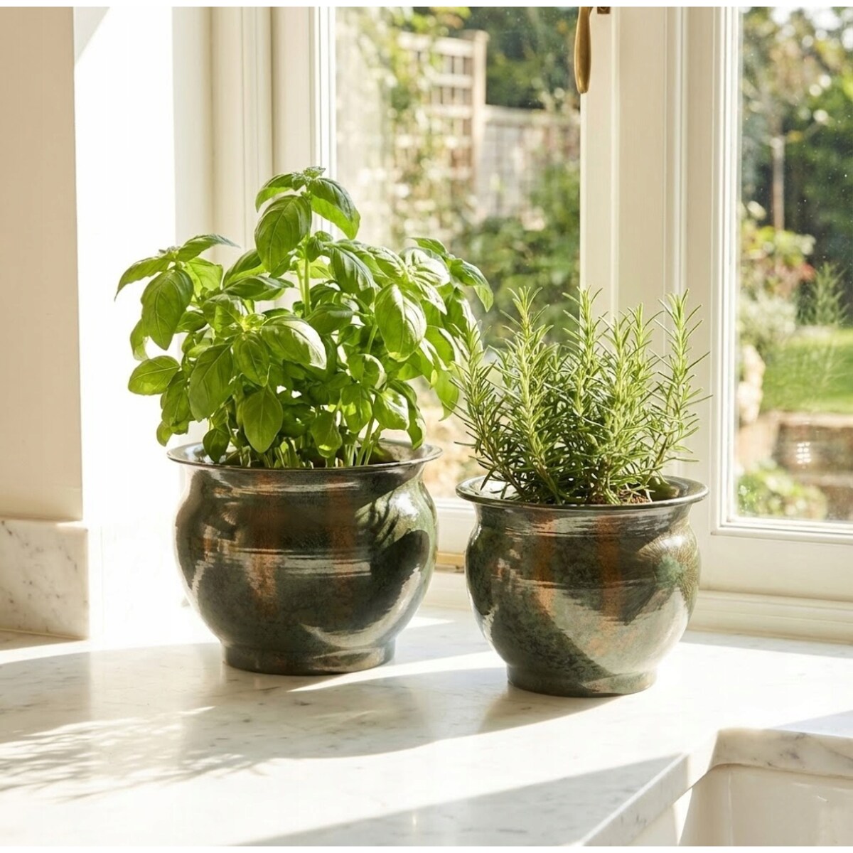 DONICZKA NA BALKON TARAS BONSAI KWIATY PARAPET ZIELONA LOFT 21cm ZESTAW