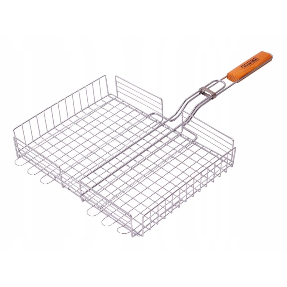 Ruszt do grillowania mięsa ryb warzyw z bokami 36cm SKAUT