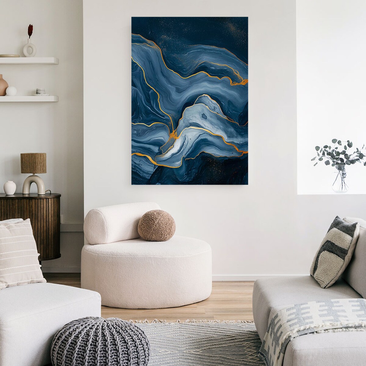 Feeby Obraz, Abstrakcja Morska Kamień Glamour 40x60