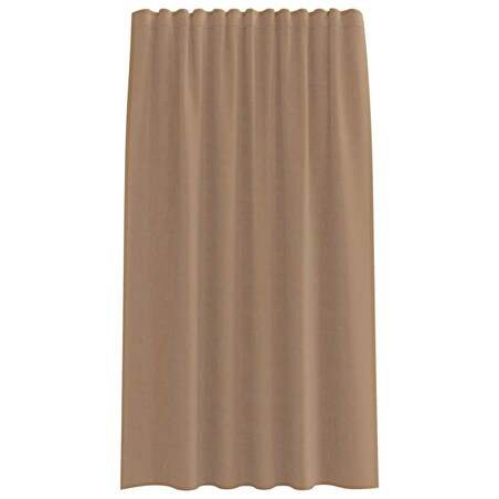 vidaXL Zasłony woalowe z kieszeniami na drążek 2 szt. Jasnobrązowe