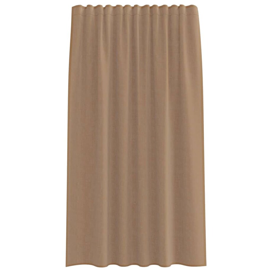 vidaXL Zasłony woalowe z kieszeniami na drążek 2 szt. Jasnobrązowe