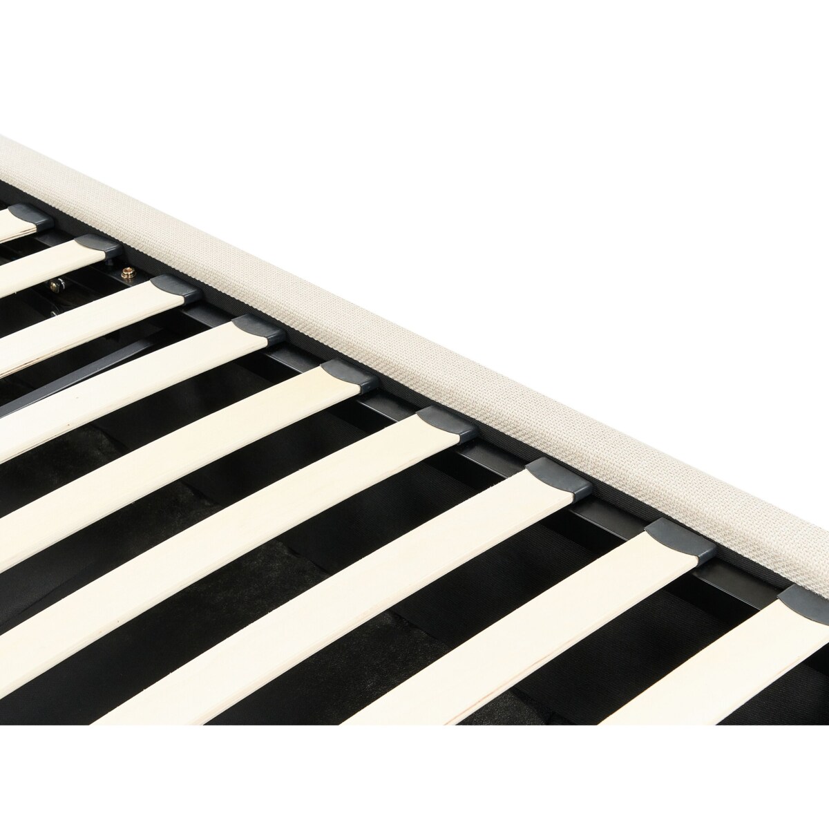 Łóżko z pojemnikiem tapicerowane 160 x 200 cm beżowe VAUCLUSE