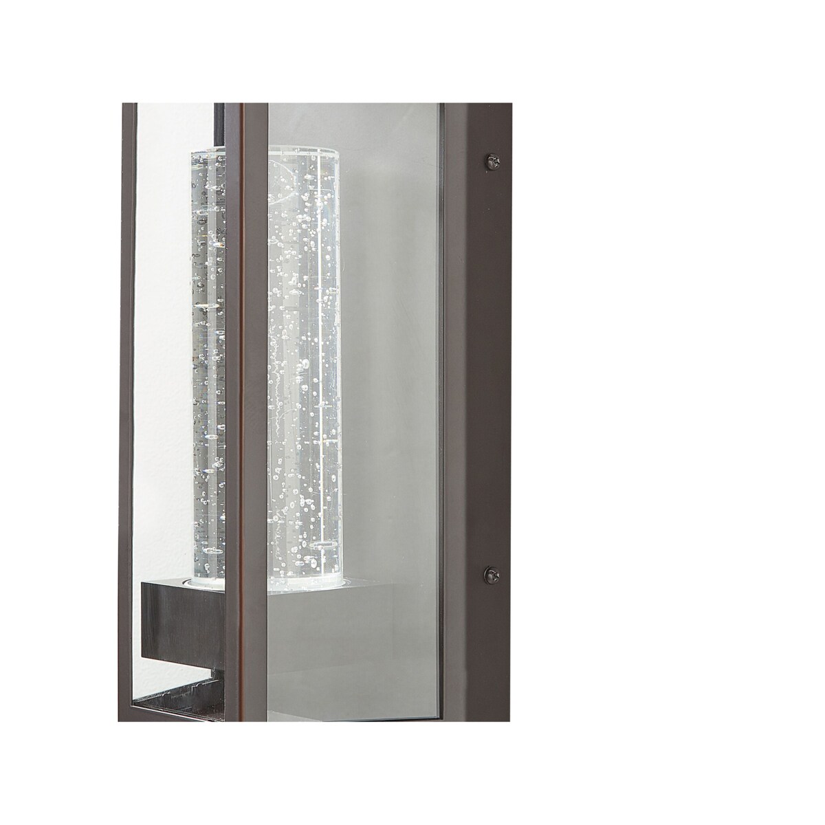 Lampa ścienna zewnętrzna LED z czujnikiem ruchu brązowa FRUID