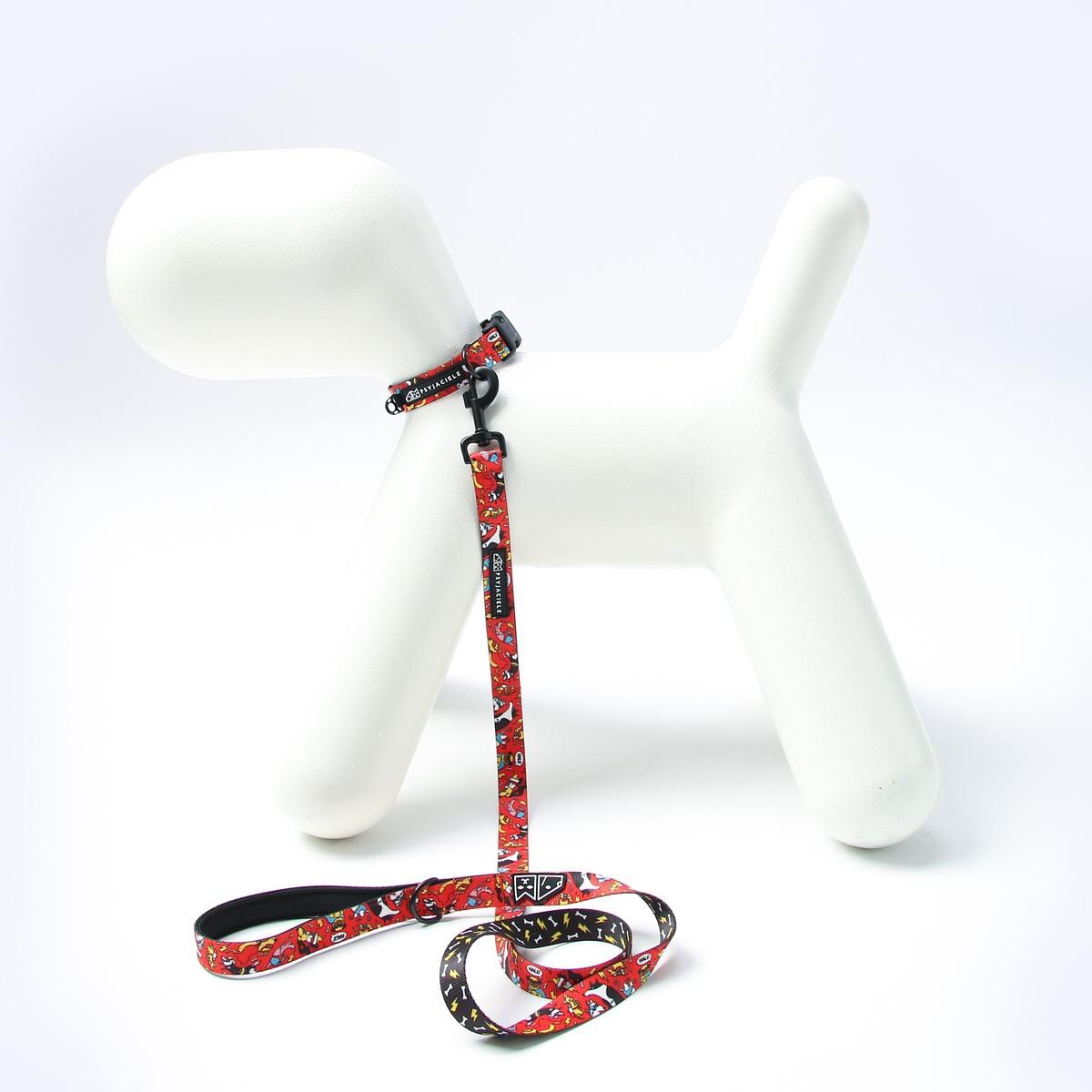 Obroża dla psa lub kota "Pies, który lata najlepsze ma za sobą" - Szerokość taśmy: 38mm, Rozmiar: M