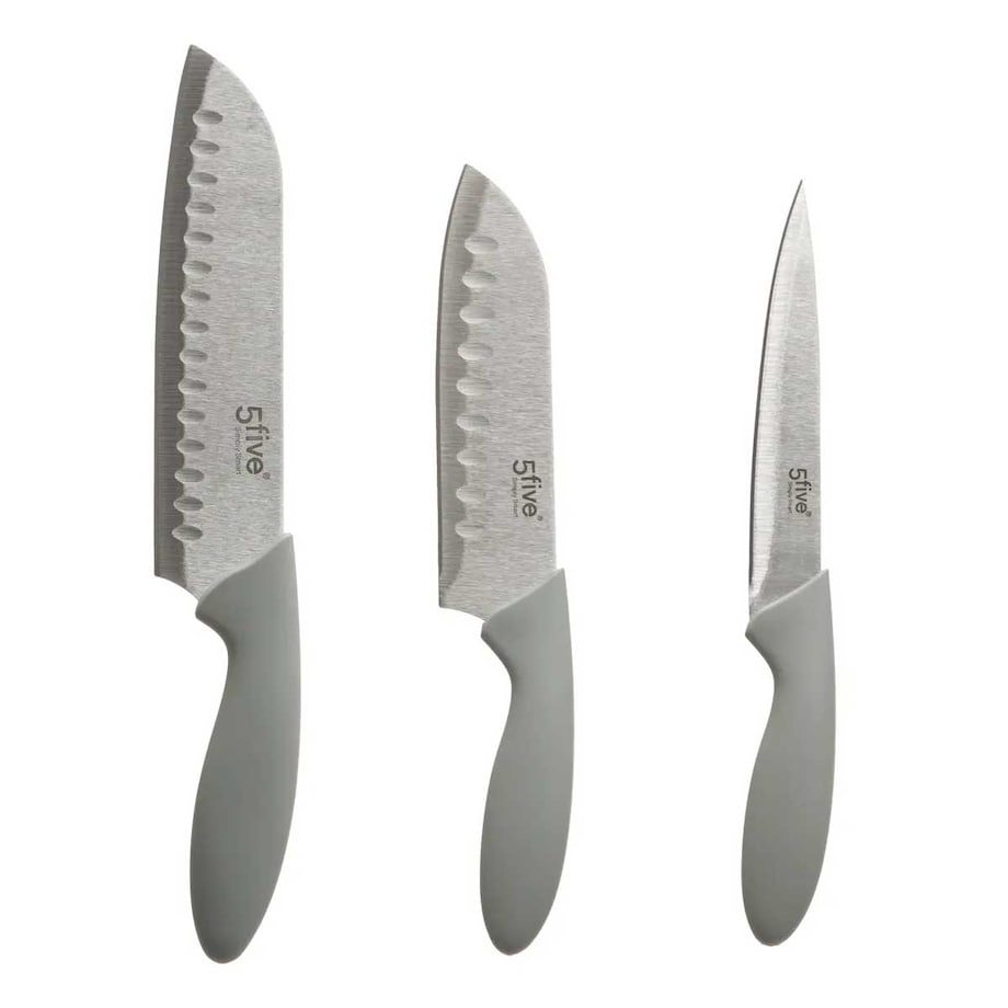 Komplet noży kuchennych, stal nierdzewna, 3 sztuki
