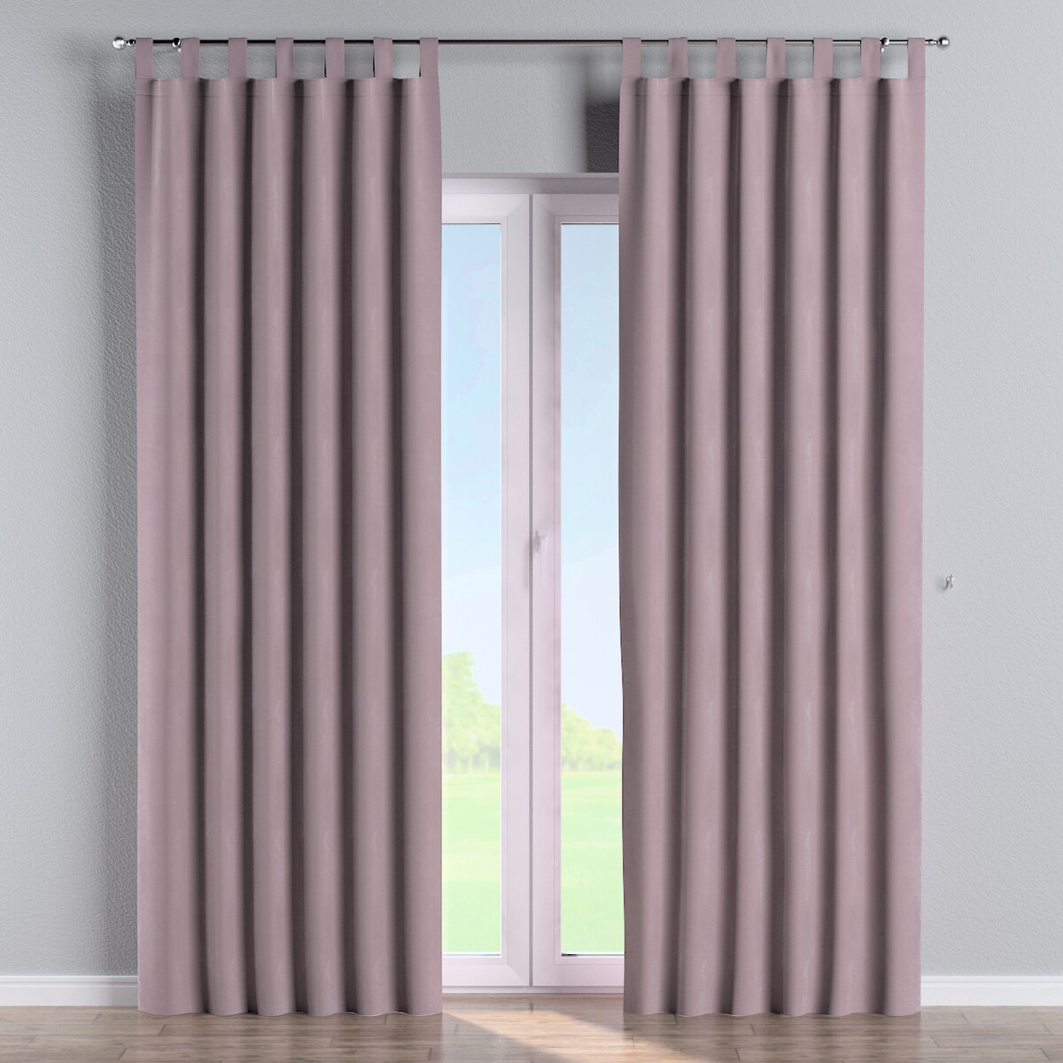 Zasłona na szelkach 1 szt. 130x245 zgaszony róż