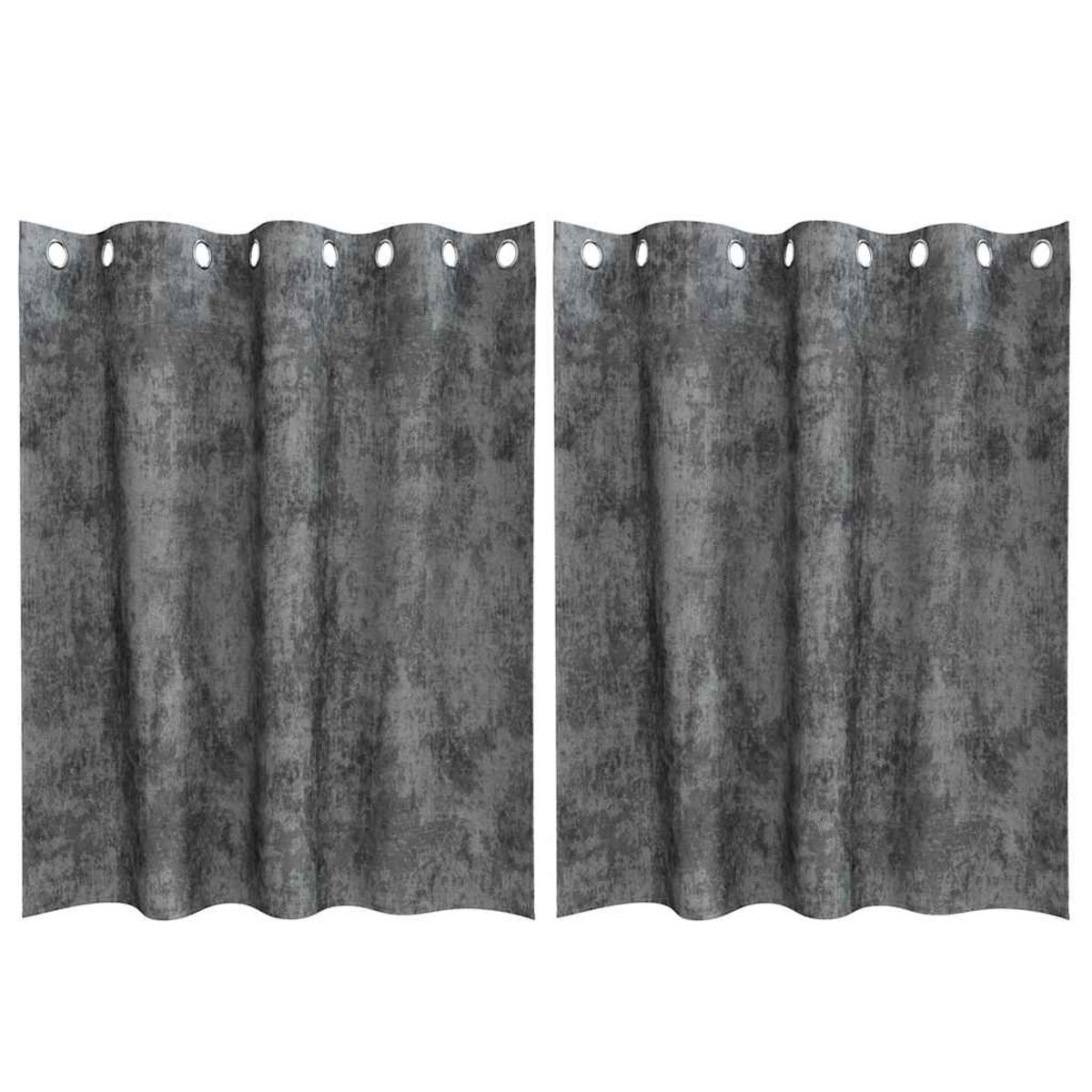 vidaXL Zasłona z zasłonami 2 pcs Szary 140 x 140 cm Aksamit