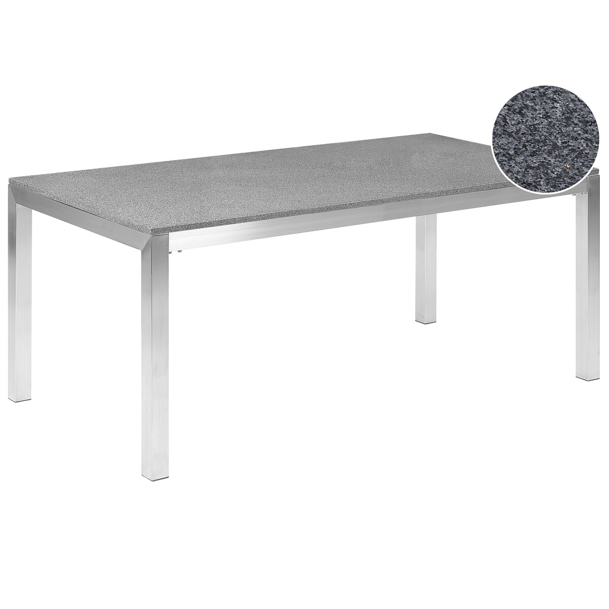 Stół ogrodowy GROSSETO 180 cm 90 cm Granit Polerowany Szary