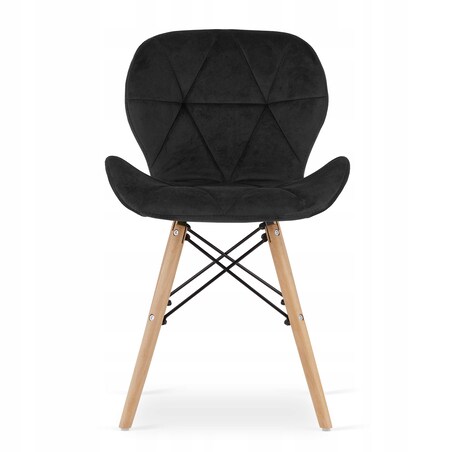 Zestaw Stół Do Jadalni Kuchni Salonu Biura Okrągły Todi 80 Czarny + 4 Krzesła Lago Czarne