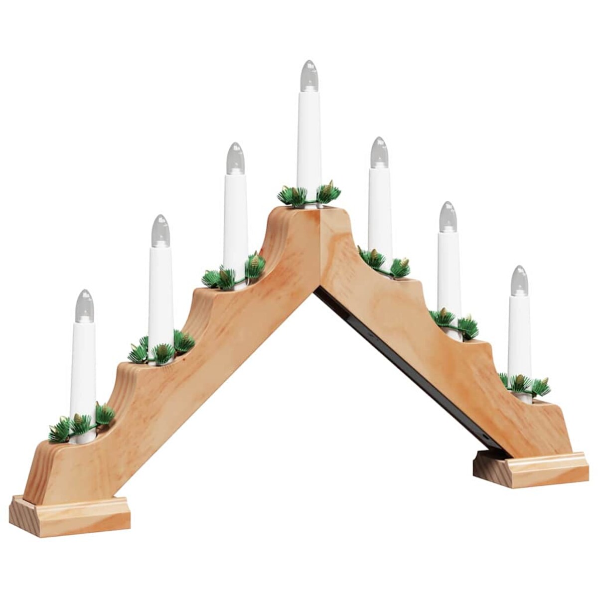 vidaXL Mostek ze świecami bożonarodzeniowymi 3 pcs Brązowy