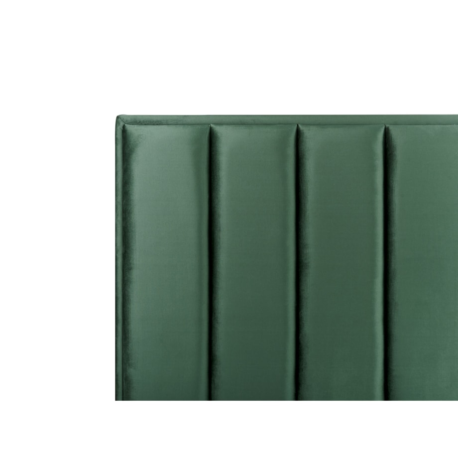 Łóżko z pojemnikiem welurowe 140 x 200 cm zielone SEZANNE