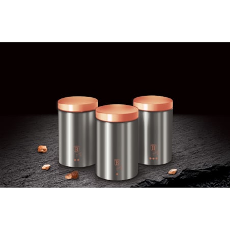 Pojemniki na żywność Zestaw Berlinger Haus BH-6273 Szary miedziany