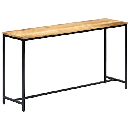vidaXL Stolik konsola, 140x35x76 cm, lite surowe drewno mango