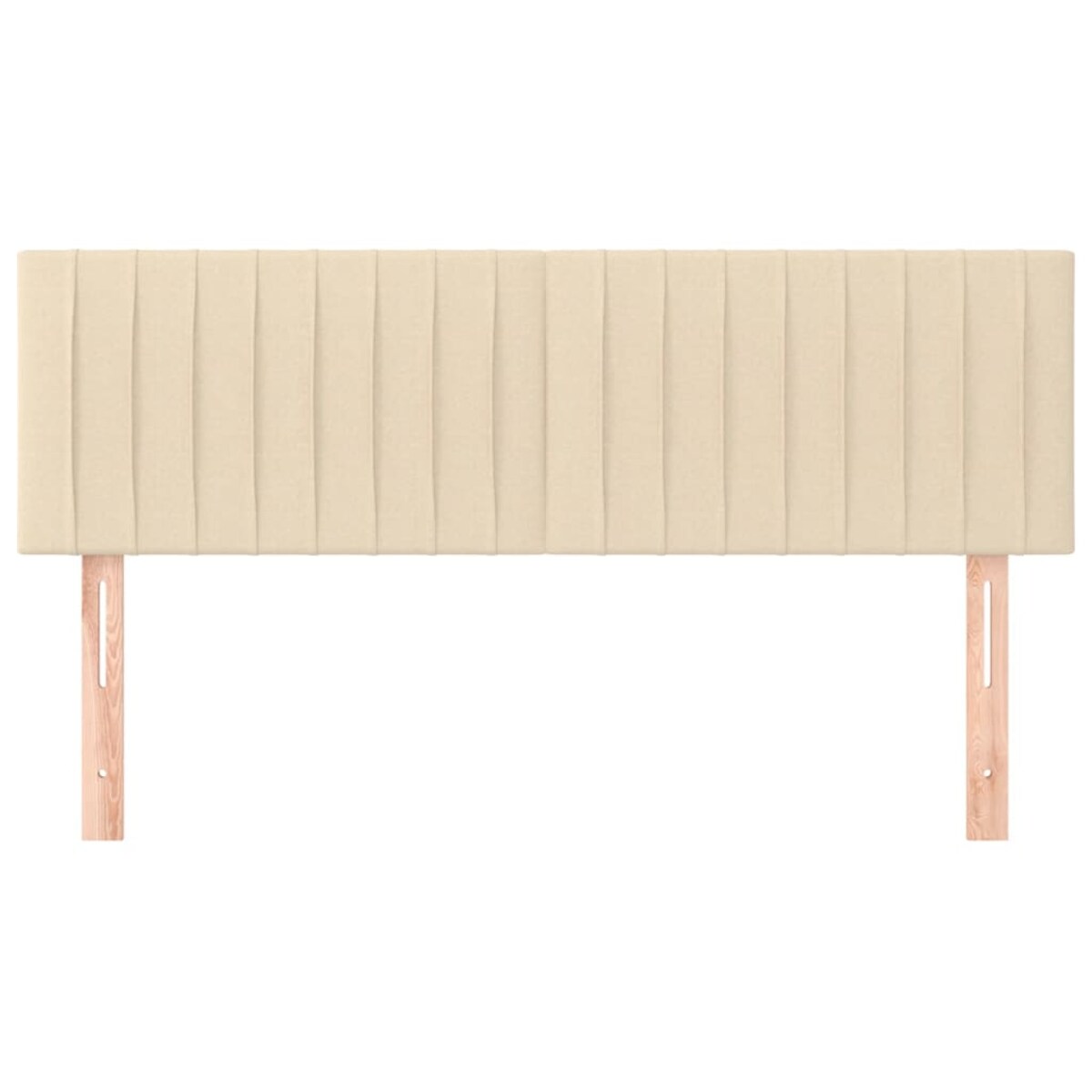 vidaXL Zagłówki do łóżka, 2 szt., kremowe, 72x5x78/88 cm, tkanina