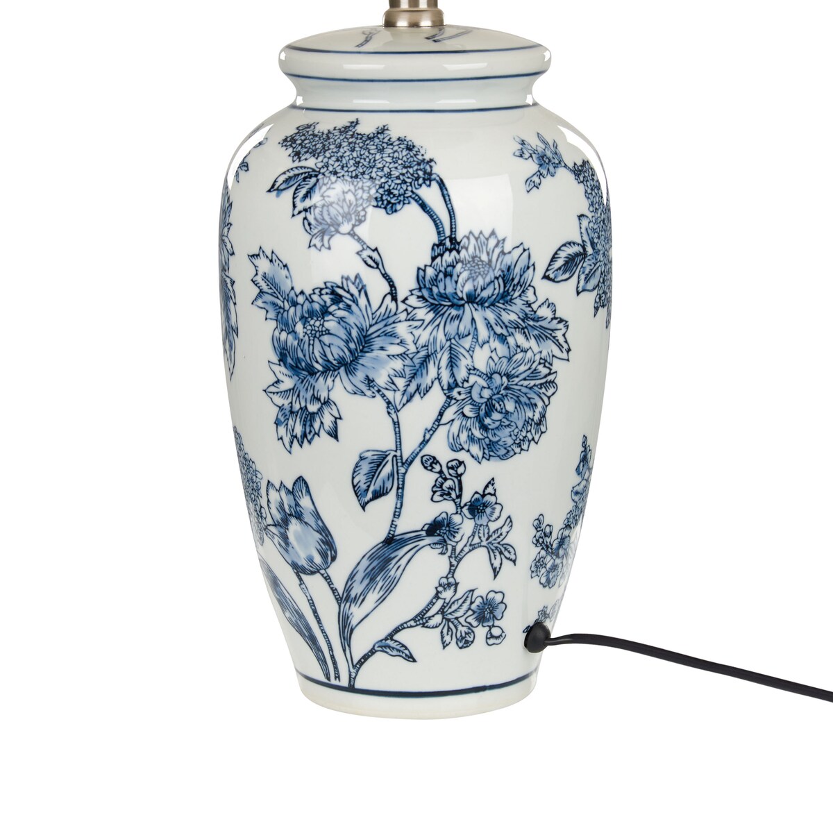 Lampa stołowa BELUSO Porcelana Biały/ niebieski