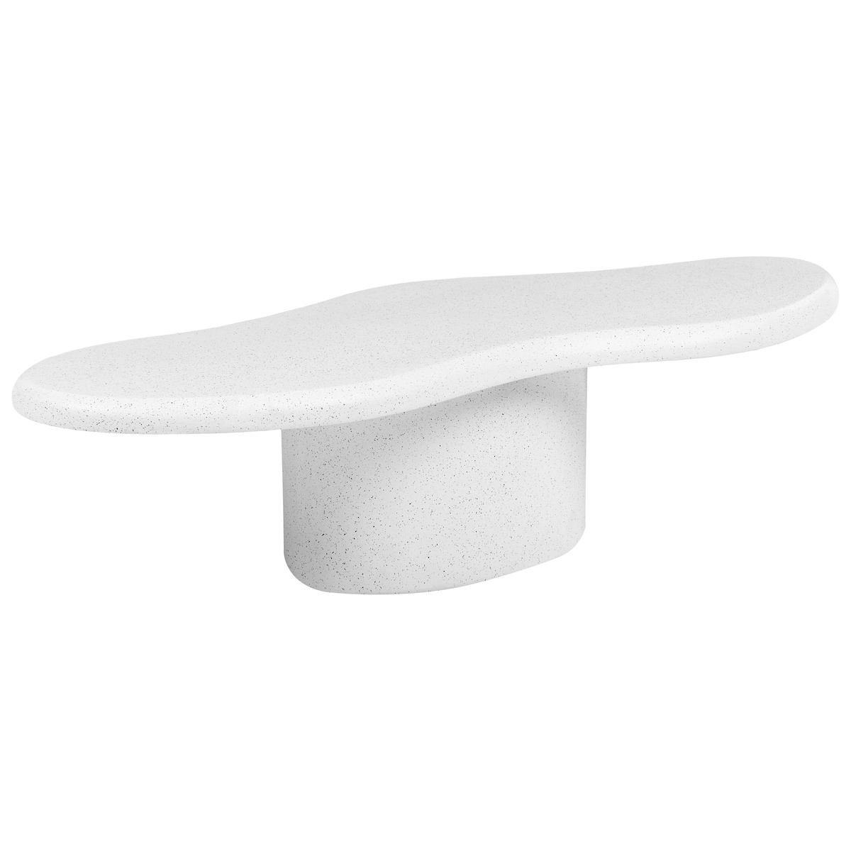 Stolik kawowy CONZA 57 cm 120 cm Efekt lastryko Biały