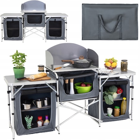 KUCHNIA TURYSTYCZNA SZAFKA składana ogrodowy torba KEMPINGOWY stolik