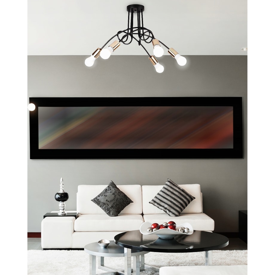 Lampa Sufitowa Wisząca Żyrandol Paradise 5 Złota