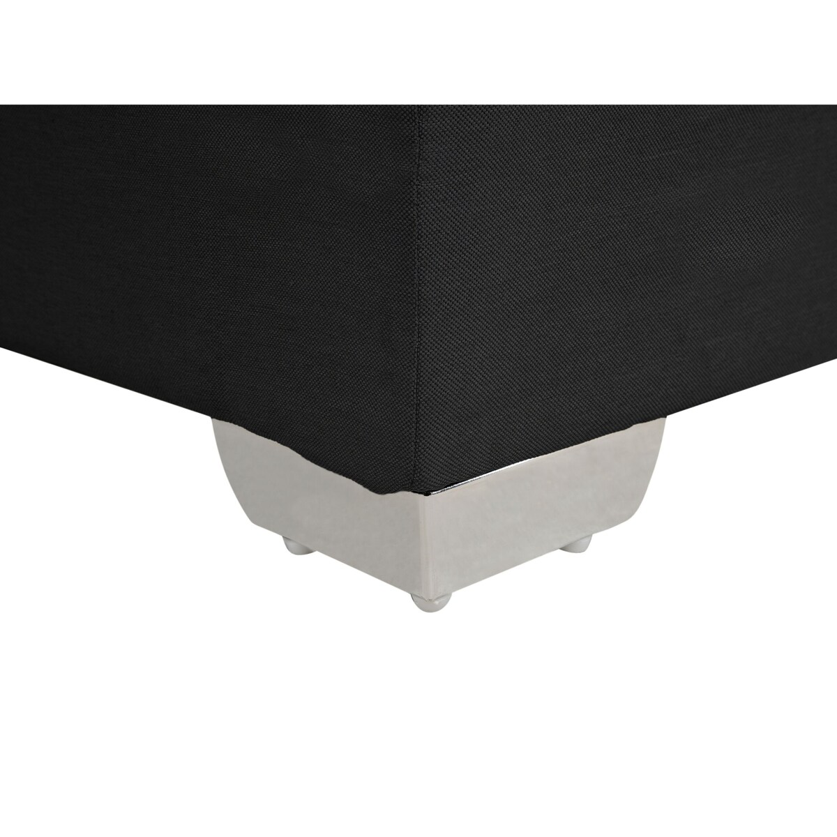 Łóżko kontynentalne tapicerowane 160 x 200 cm czarne ADMIRAL