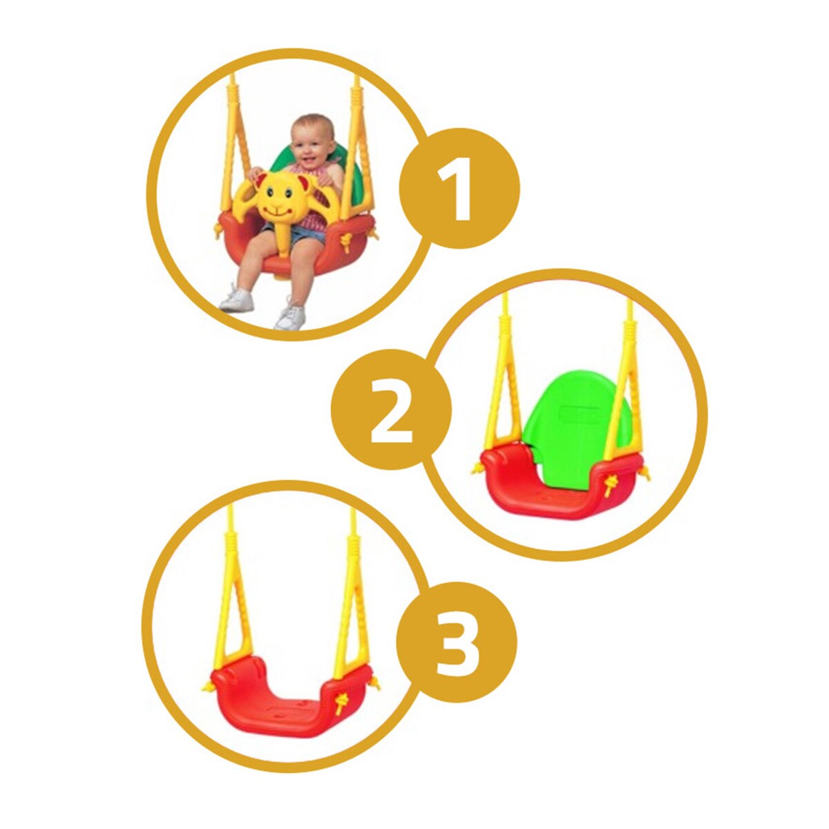 Huśtawka dla dzieci ogrodowa domowa modułowa 3w1 Ricokids