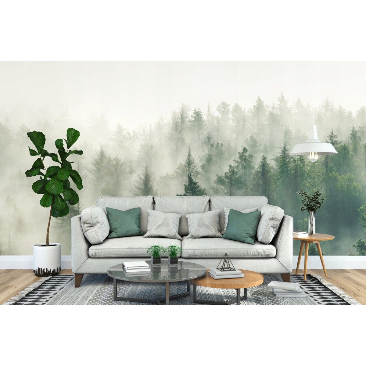 FOTOTAPETA 02-LAS_WE_MGLE DO SYPIALNI SALONU TAPETA ŚCIENNA 200x140