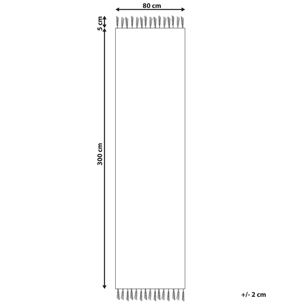 Dywan z juty 80 x 300 cm beżowo-zielony TALPUR