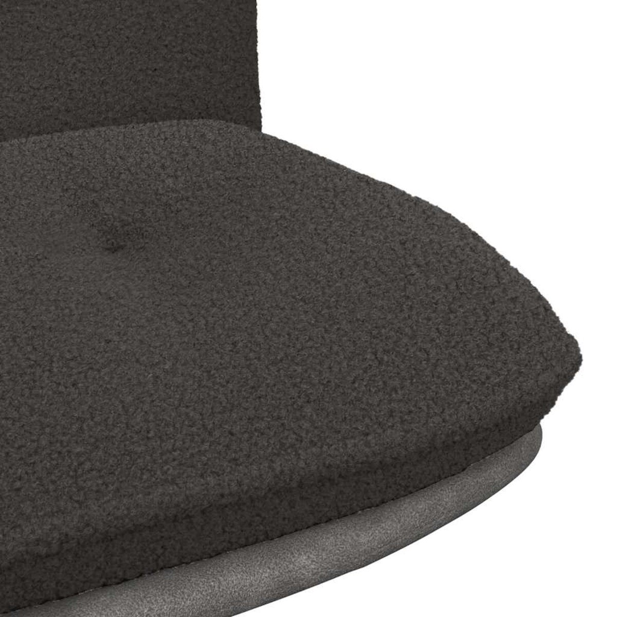 vidaXL Obrotowe krzesło biurowe, Ciemnoszary kręcona, wełniana tkanina