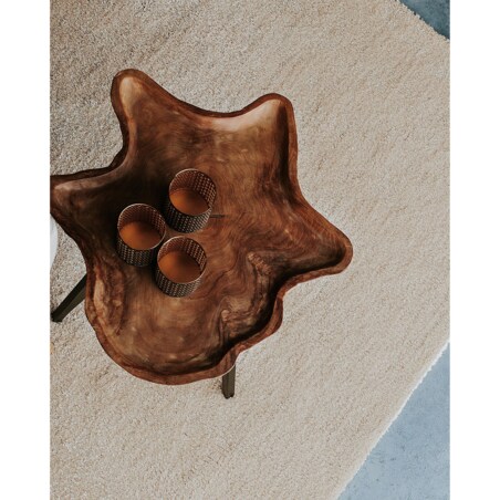 Dywan shaggy 80 x 150 cm beżowy DEMRE