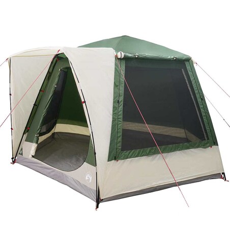 vidaXL Namiot campingowy Zielony 420 x 420 x 227 cm Poliester