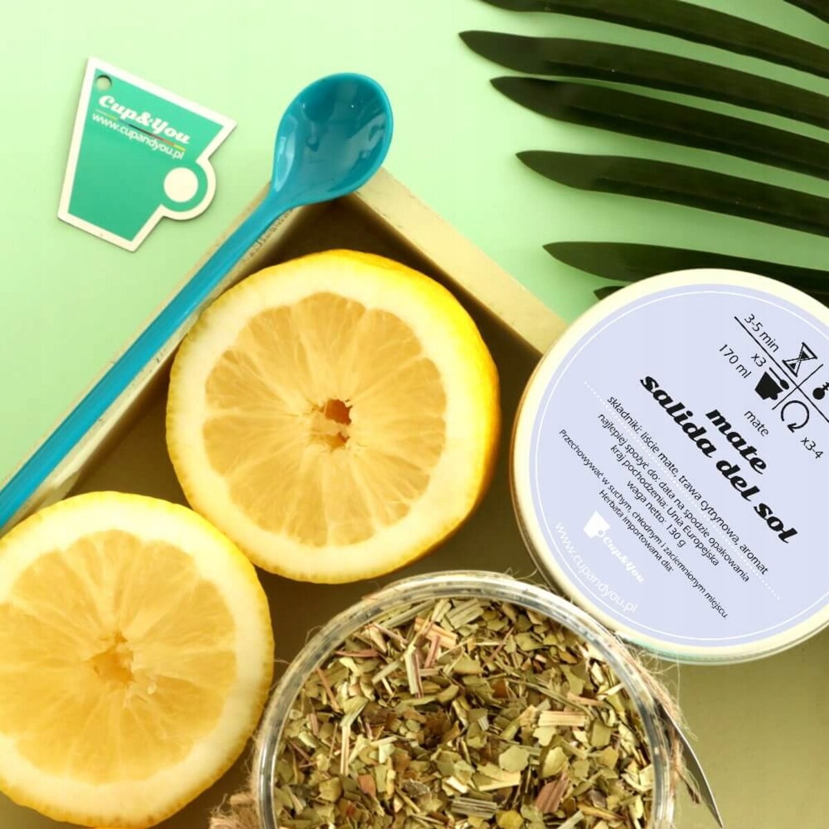 Herbata Yerba Mate SALIDA DEL SOL o smaku cytrusowym ostrokrzew paragwajski - herbata liściasta sypana mieszanka napar susz - gotowa na prezent upominek