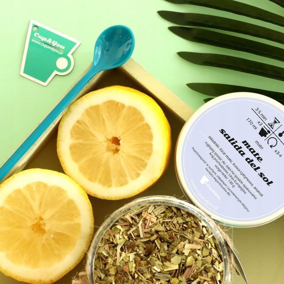Herbata Yerba Mate SALIDA DEL SOL o smaku cytrusowym ostrokrzew paragwajski - herbata liściasta sypana mieszanka napar susz - gotowa na prezent upominek