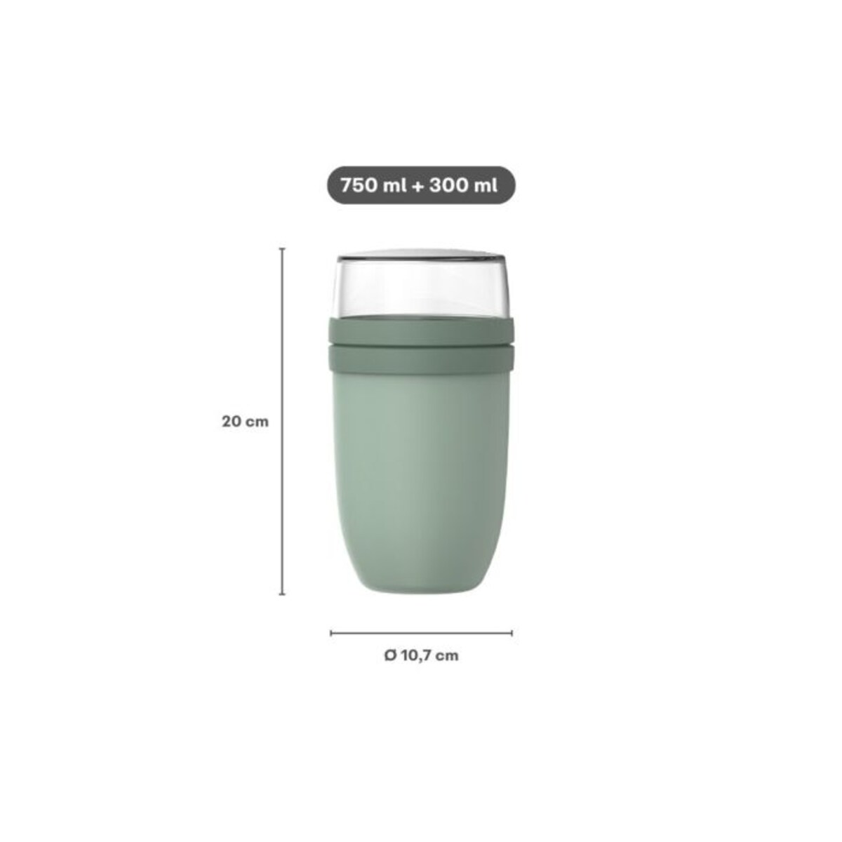 Lunchpot Ellipse XL 750+300 ml Vivid Blue 107657010100