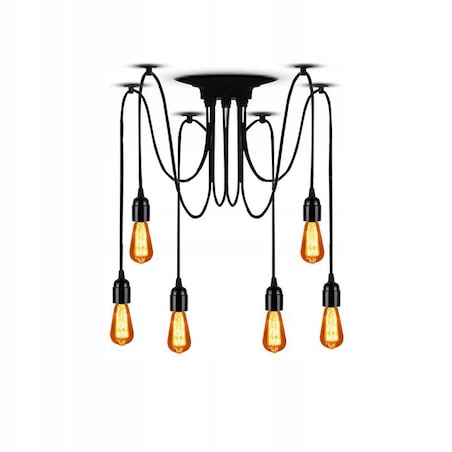 Lampa Sufitowa Wisząca Żyrandol Pająk 6 E27 Led