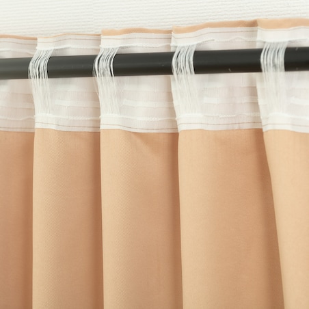 Zasłona BASIC na taśmie marszczącej 140x260cm waniliowy beż 1 szt. 140x260 beżowy