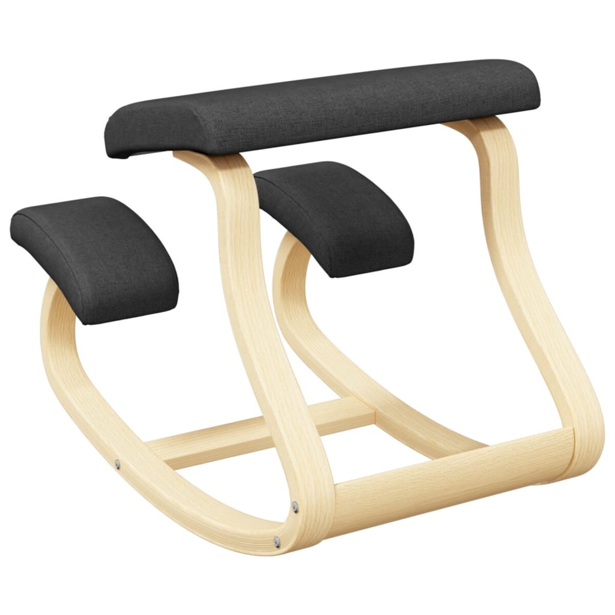 vidaXL Krzesło klęcznik, czarne, 48x71x51 cm, sklejka brzozowa