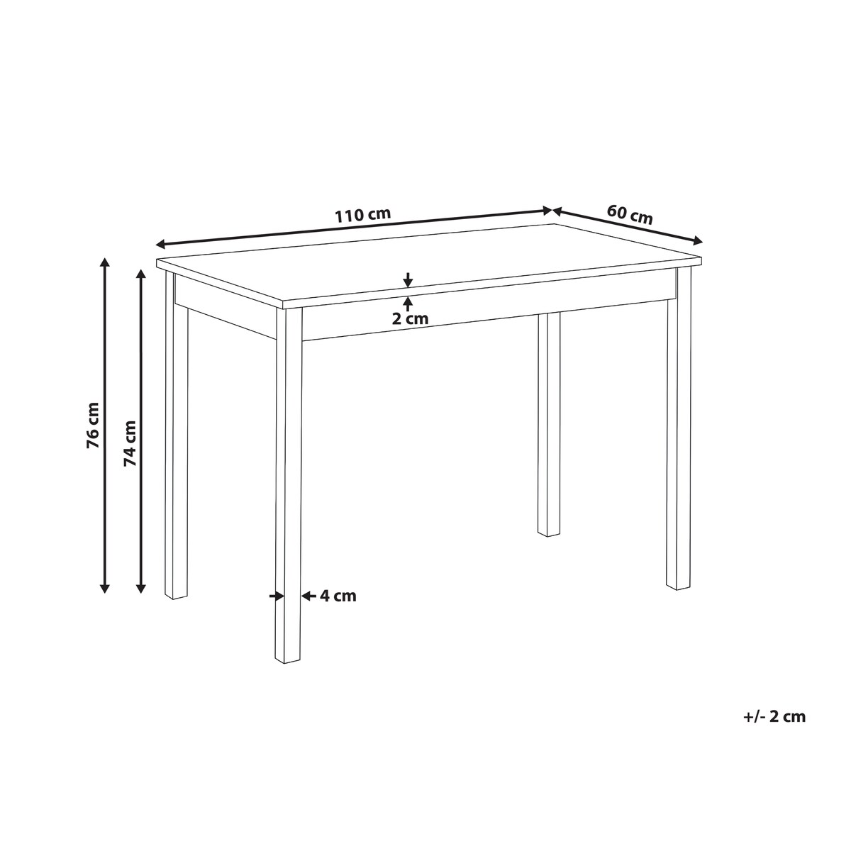 Stół do jadalni GEORGIA Dąb jasny 110 cm 60 cm