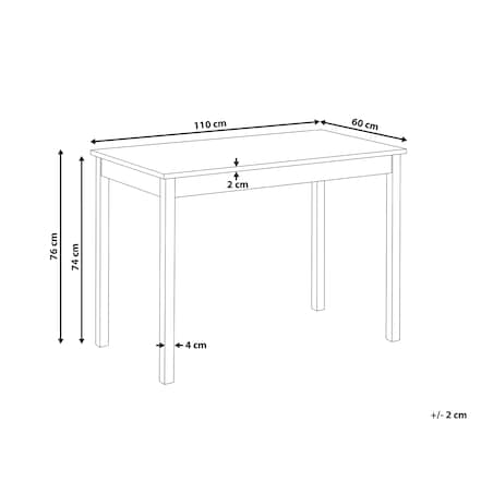 Stół do jadalni GEORGIA Dąb jasny 110 cm 60 cm