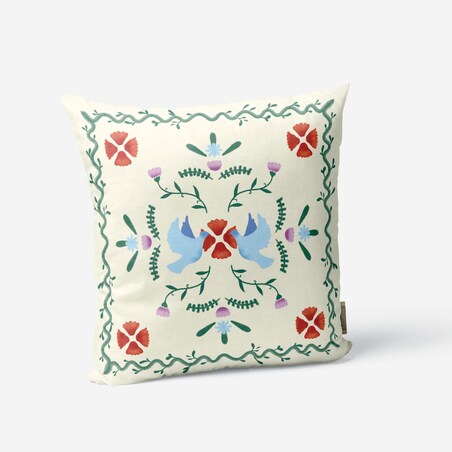 Poduszka świąteczna - Zimowy wieniec 45x45 cm