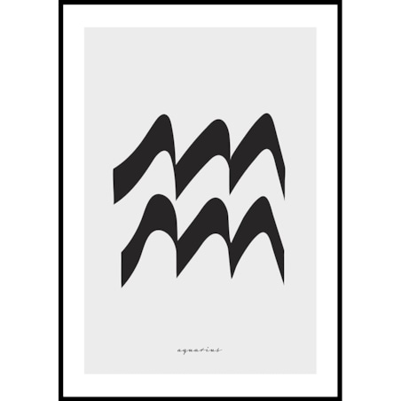plakat znak zodiaku wodnik 30x40 cm