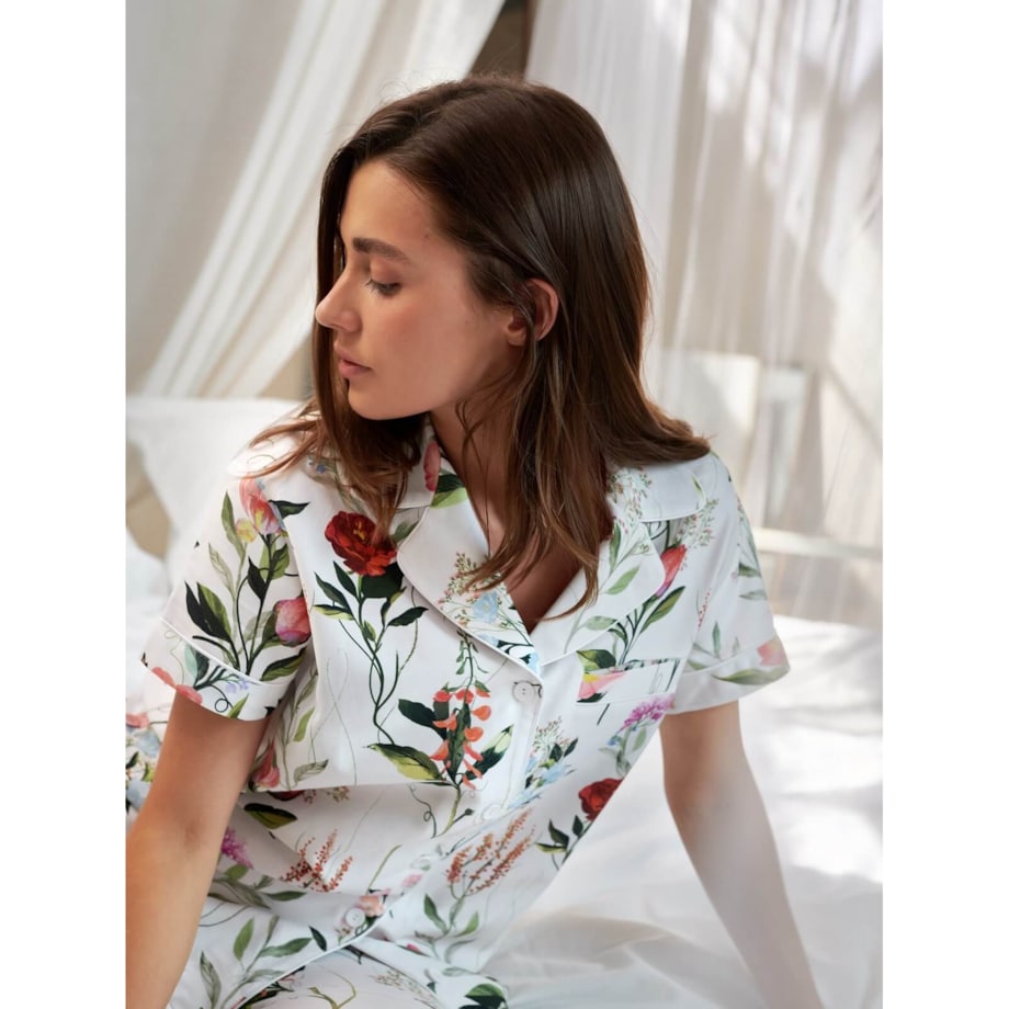 Piżama Ogródek babci krótka XS