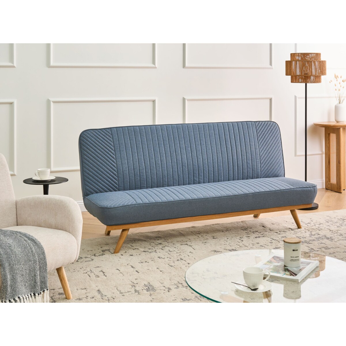 Sofa rozkładana dla 2 osób KALFAFEL Niebieski
