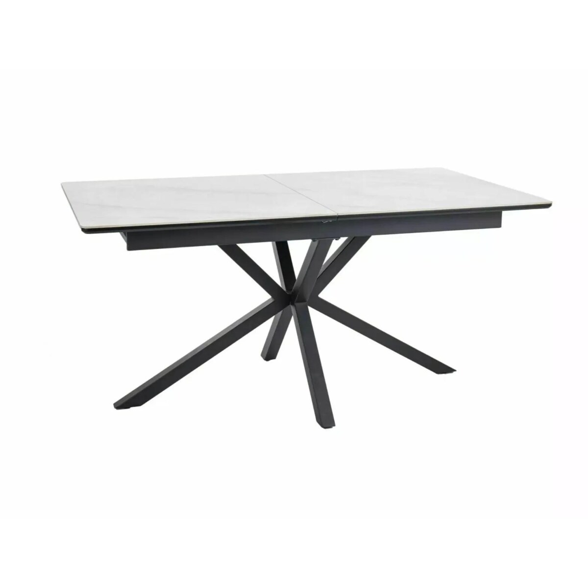 Stół rozkładany LOGAN CERAMIC 160(200)x90 biały mat/czarny mat