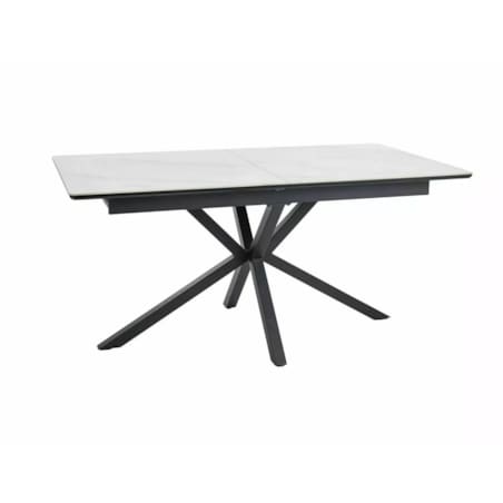 Stół rozkładany LOGAN CERAMIC 160(200)x90 biały mat/czarny mat