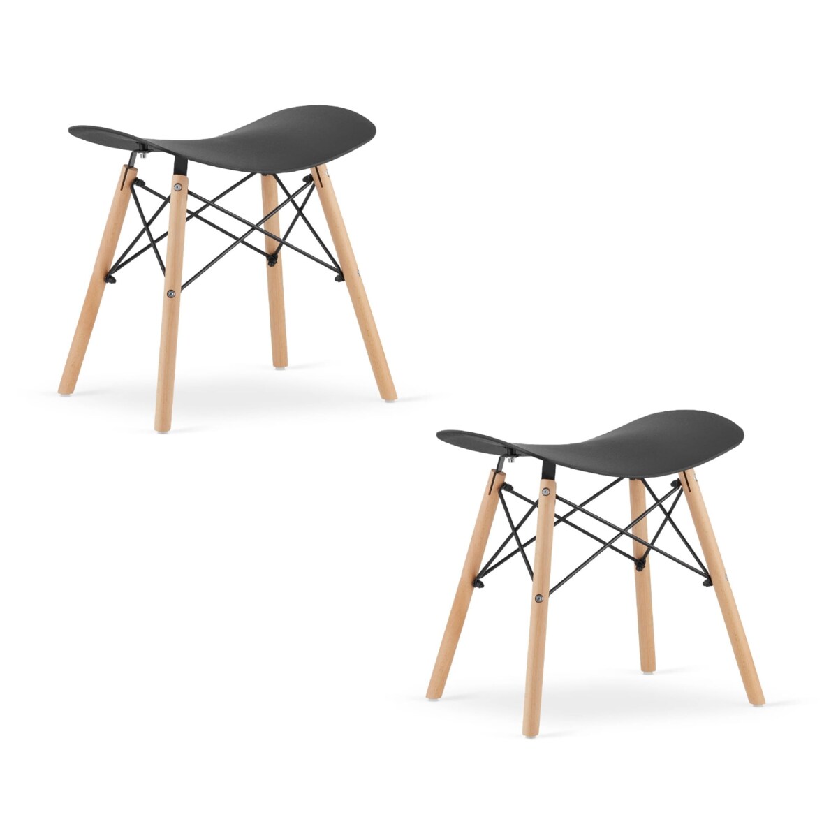 Taboret Korfu Krzesełko Do Kuchni - Czarny X 2