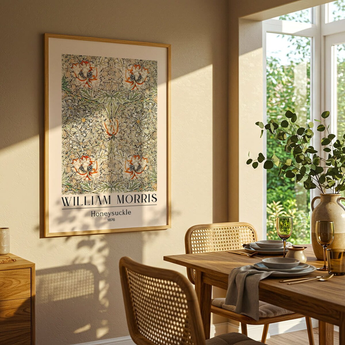 plakat william morris honeysuckle 50x70