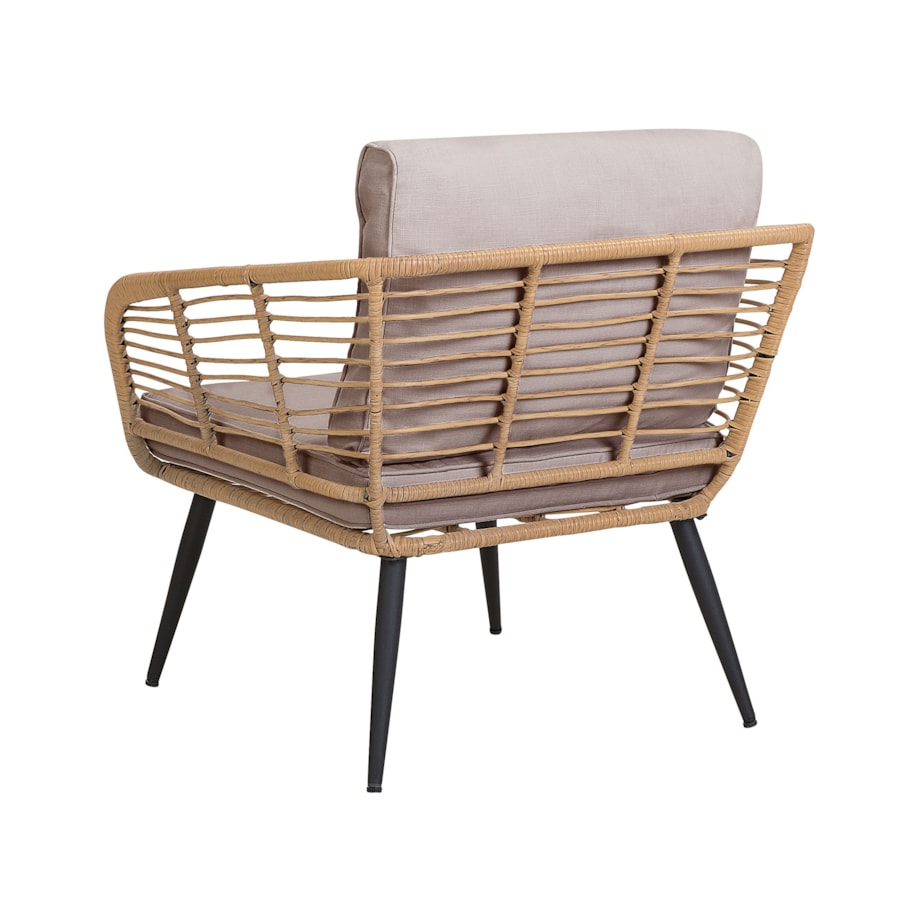 Zestaw ogrodowy ze stolikiem dla 4 osób CORINTH II Technorattan Naturalny